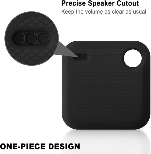 Silicone Case for Tile Pro (2018), Soft and Flexible, Scratch/Shock Resistant Silicone Cover with Carabiner for Tile Pro Tracker (Black)...