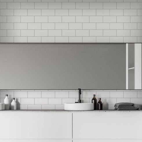 Vinyl Wall Tile Transfers Brick Sticker for Home Decor, Peel&Stick Self-Adhesive Backsplash Subway Sticker Tile Decals for Kitchen Bathroom Decor,...