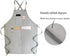 carrotez Chef Apron, Waterdrop Resistant Cotton Canvas Cross Back Adjustable Apron, M-XXL (Light Grey)...
