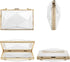 Women Clear Purse, Acrylic Box Evening Clutch Bag, Transparent Rhombus Lady Party Wedding Crossbody Shoulder Handbag...