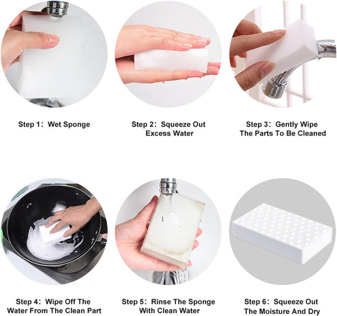 10 Pack Magic Sponge Eraser, 2X Density Melamine Sponge Foam Cleaning Pads, Non-Scratch Scrub Sponge, Household Cleaning Bathroom Kitchen Dish Fur...