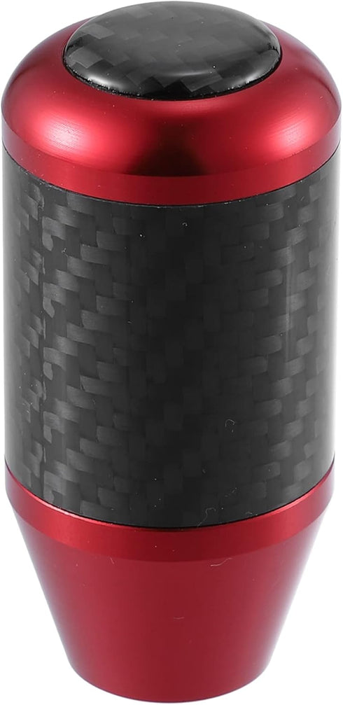 X AUTOHAUX Automatic Universal Manual Gear Stick Shift Knob Transmission Gear Lever Stick Shifter Handle Carbon Fiber Pattern Red...