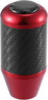 X AUTOHAUX Automatic Universal Manual Gear Stick Shift Knob Transmission Gear Lever Stick Shifter Handle Carbon Fiber Pattern Red...
