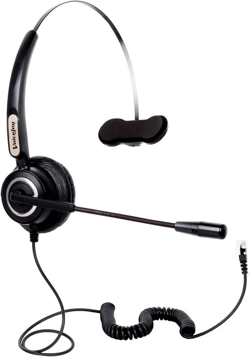 Office Headset with RJ9 Plug Compatible with Yealink T22P T26P,T28P Phones for Avaya 1608 9630 9640 9650 9620,GrandStream Phones...