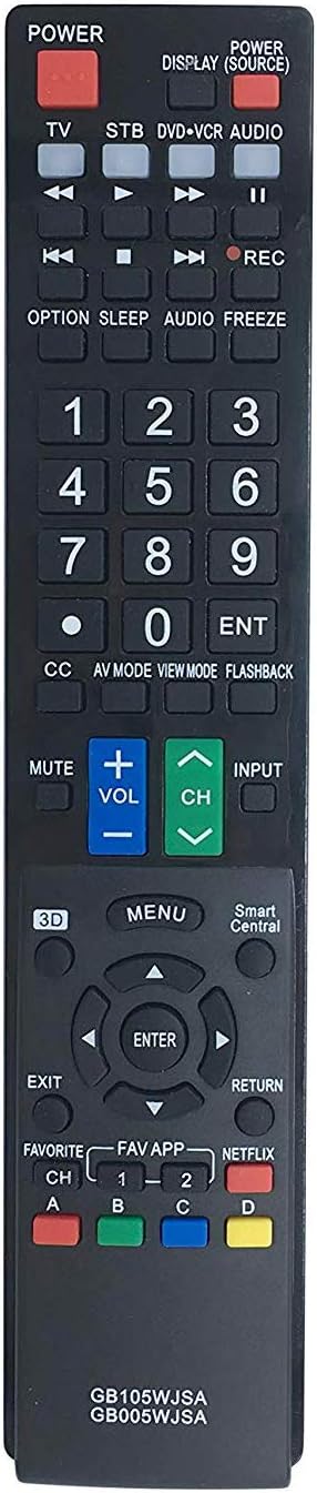 ALLIMITY GB005WJSA sub GA890WJSA GB004WJSA GA959WJSA GA935WJSA Replaced Remote Control Fit for Sharp LCD-LED HDTV LC-60C7450 LC-60LE745 LC-60LE847...
