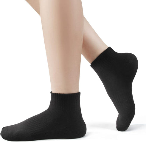 Womens Athletic Ankle Socks Cotton Thick Cushion Low Cut Running Sport Tab Socks 6 Pack...
