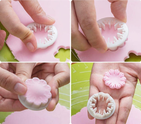 Fondant Cutters Molds Cake Decorating Tool,Icing Smoother,Cake Cookie Plunger Cutters Mold Sugarcraft Gumpaste craft Flower Leaf Butterfly Heart S...