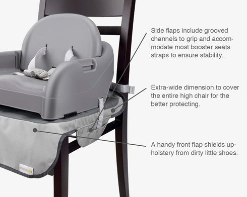 Minnebaby Extra Large Booster Chair Protector Cover, Dining Chair Seat Cover for Booster Seat, Grey...
