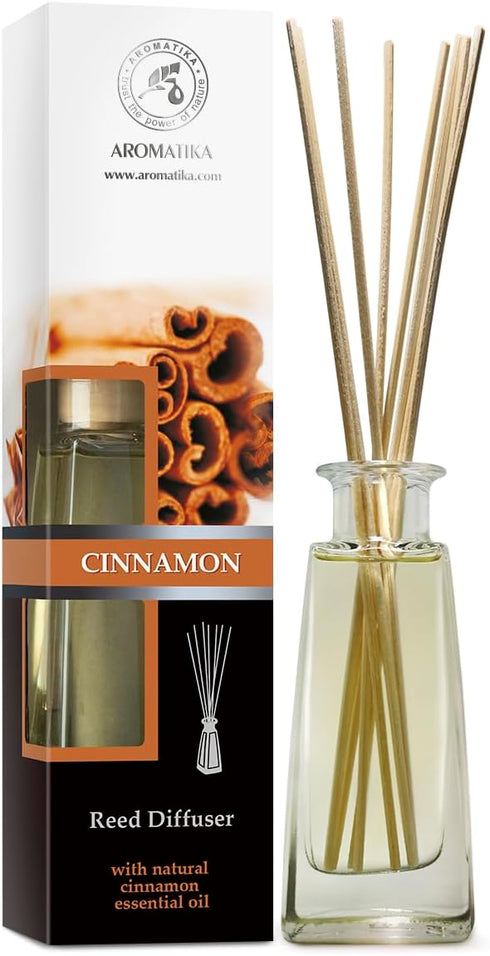 Reed Diffuser Cinnamon 3.4 Fl Oz(100ml) - Room Diffuser with Cinnamon Essential Oil - Home Fragrance - Aromatherapy Air Freshener - Oil Diffuser -...