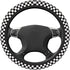 Black White Square Grid Pattern Steering Wheel Covers,Anti Slip Sweat Absorption Elasticity Car Accessories Steering Wheel Protector Universal 15 ...