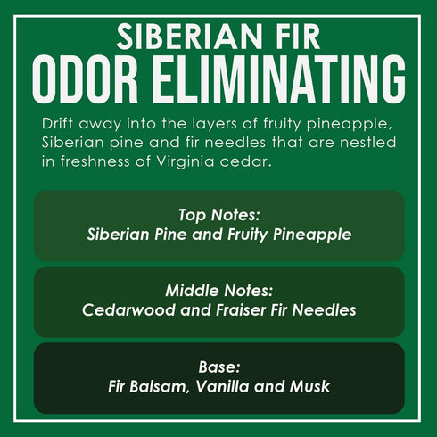 Siberian Fir Odor Eliminating Highly Fragranced Candle - Eliminates 95% of Pet, Smoke, Food, and Other Smells Quickly - Up to 80 Hour Burn time - ...