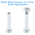 Luomorgo 12 Sets Inline Skate Wheel Screw, 6mm/15/64" OD Shaft Hex Socket Screw Axles for Roller Skate with Allen Wrench ?Long?...