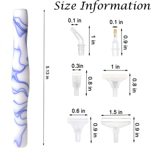 Diamond Painting Pen,Diamond Art Pen,Resin 5D Diamond Painting Pen Kit Tool Accessories Stylus Drill Pen for Diamond Painting Nail Art Cross Stitc...