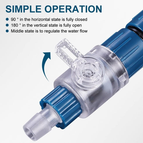 MiOYOOW Aquarium Hose Valve, Fish Tank Hose Connector Fishbowl Water Flow Control Valve with Quick Release Handle for Aquariums Fish Tanks...