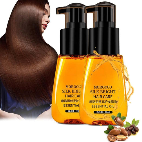 Hair Oil Serum for Frizzy Hair,Smooth & Shine Anti-frizz Hair Serum,Morocco Oil Silk Bright Hair Frizz-free Serum,Smoothing Natural Hair Care Esse...