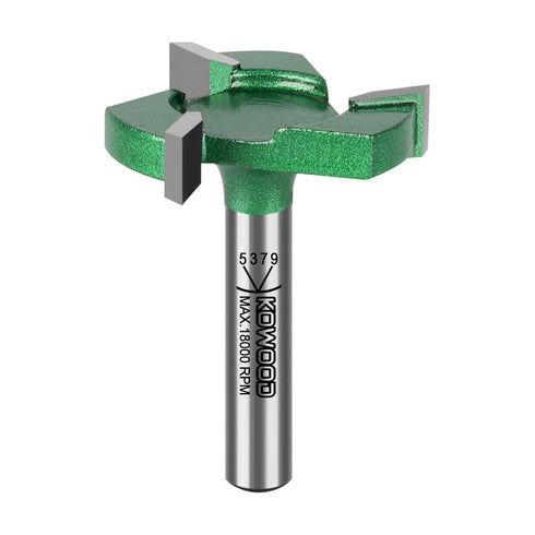 CNC Spoilboard Surfacing Router bit, 1/4'' Shank, 1-1/4'' Cut Dia, 1/4'' Cut Length, 3 Wings, Professional Woodworking Tools by KOWOOD PRO...