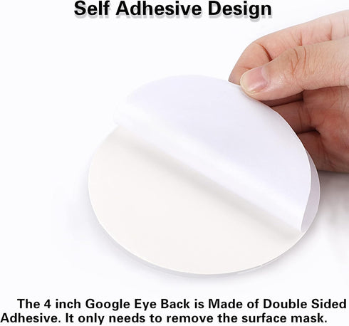 6 Pieces 4 Inches Googly Google Eyes Self Adhesive Googlie Craft Wiggle Eyes...