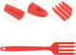 Healeved Silicone Flexible Forks Silicone Cooking Fork Nonstick Blending Fork Ultimate Fork for Cooking Utensil for Kitchen Stir Mix Mash Red...