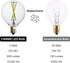 6 PCS G50 LED Bulbs, 2W Equals 20W E12 Base Edison Bulb, Daylight White Light, Clear Glass LED Bulb for Outdoor Patio String Light Pendant Light C...