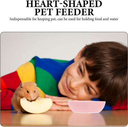 ULTECHNOVO Hamster Ceramic Food Bowl, 3pcs Hamster Food Bowl Small Cute Shape Food Dish for Hamster Rat Mice and Other Small Animals...