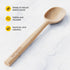 Beech Wooden Spoons for Cooking - Large Smooth Finish Natural Beech Cookling Spoons - Durable Wooden Cooking Utensil...