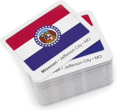 Menique, Memory Matching Game U.S. States Flags, educational card game....