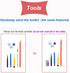 PUNG for iPad Mini 1/iPad Mini 2 Screen Replacement,A1432 A1454 A1455 A1489 A1490, Touchscreen Digitizer (Black), with Home Button, Full Repair Ki...