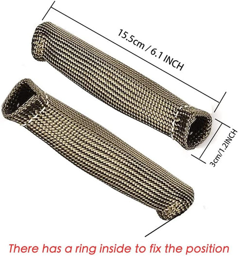 Titanium Spark Plug Wire Heat Shield & Sleeve - 2500F High Temp Protection, 8-Pack...