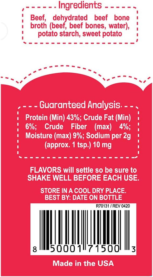 Flavors Food Topper for Dogs - Red Meat Recipe with Beef Bone Broth - Natural, Grain Free - Kibble Seasoning & Hydrating Treat Mix for Picky Dog/P...
