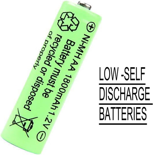 12 Count Ni-MH AA 1800mAh Rechargeable Batteries 1.2V Double A Batteries Precharged for Garden Landscaping Outdoor Solar Lights, String Lights, Pa...