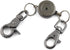 1PCS Retractable Key Chain with Hook Zinc Alloy High Resilient Anti-lose Stretch Key Ring Holder Tool Telescopic Rope Black...