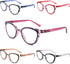 5 Pack Reading Glasses Blue Light Blocking for Women?Fashion Ladies Computer Readers with Spring Hings,Anti Glare/Eyestrain Eyeglasses 2.0...