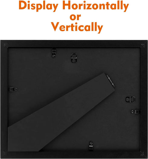Frametory, 8.5 x 11 Picture Frame with Back Hangers for Wall Display, Easel Stand for Tabletop, for Certificates, Documents, Awards, Acknowledgeme...