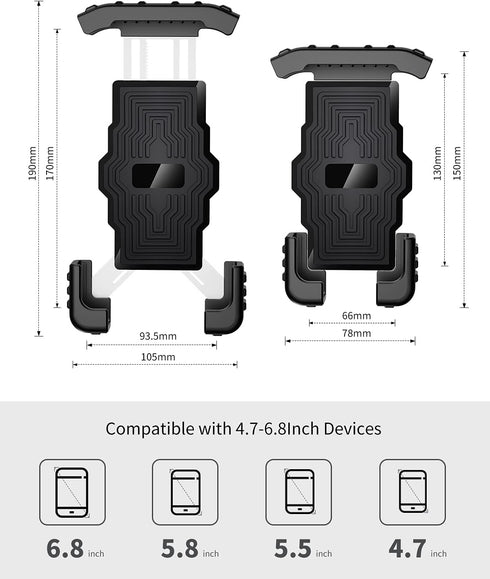 OQTIQ Dirt Bike Phone Mount, Motorcycle Handlebar Phone Mount Cell Phone Clamp, Scooter Phone Clip Compatible with iPhone 14/ iPhone 13 Pro Max, S...