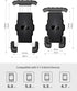 OQTIQ Dirt Bike Phone Mount, Motorcycle Handlebar Phone Mount Cell Phone Clamp, Scooter Phone Clip Compatible with iPhone 14/ iPhone 13 Pro Max, S...