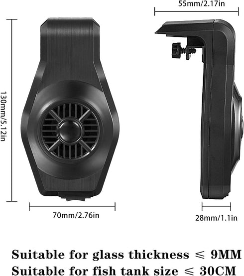 Aquarium Chiller Fan, 2-Level Speed Adjustable Fish Tank Cooling Fan Fish Tank Fan Aquarium Cooling Fan Quiet Aquarium Fan Wind Angle Adjustable C...