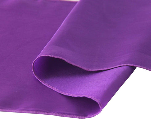 Dark Purple Satin Table Runners Wedding Party - 5 pcs Banquet Event Decoration 12" x 108"...
