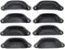 8 PCs Vintage Style Seashell Shaped Pulls - Cup Pulls - Drawer Handles Pulls with Black Finish - 3-17/64-in Length by 1-19/64-in Height...