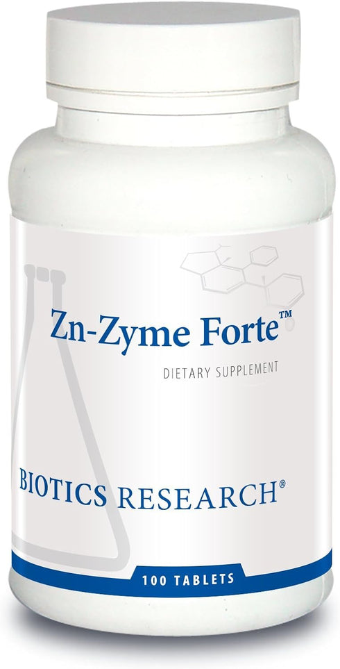 Biotics Research Zn-Zyme Forte 25 mg Zinc, Immune System Support, Optimal Cellular Function, Tablet-Based with Added antioxidants. 100 Tablets...
