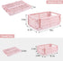 Plastic Baskets for Desk Organizing, Drawer Organizer, 2 Medium+2 Small Durable Folding Storage Crate for Home Kitchen Classroom Office Bedroom an...