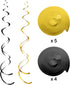 Blulu 30 Pcs Retirement Party Hanging Swirls Decorations Black Gold Retirement Party Supplies for Men Women 2025...