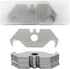 Hook Blade Utility Knife, SK5 Carbon Steel Replacement Blades with Plastic Case (30pcs)...