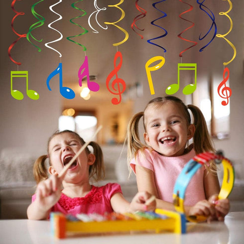 CC HOME 30Pack Music Note Hanging Swirls Piano Musical Note Ceiling Streamer Birthday Party Decorations Emotional Music Themed Party Favors for Ho...