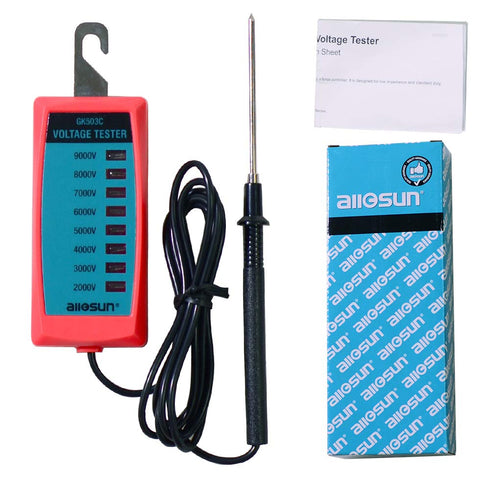 ALLOSUN GK503C NEON Fence Electric Voltage Tester Max 9000V, red...