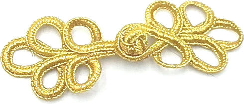 6 Pairs Gold Chinese Knots Frog Buttons Vintage Closure Sewing Fasteners for DIY Sewing Coats Scarf Cloak Sweater and Costumes Sewing Accessory 8c...