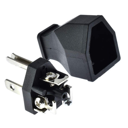 Straight Blade Plug, Extension Cord Ends ,Male Female Replacement Plug,3Wire Male Plug and Female Connector Straight Blade Plug , 15 Amp 125 Volt,...