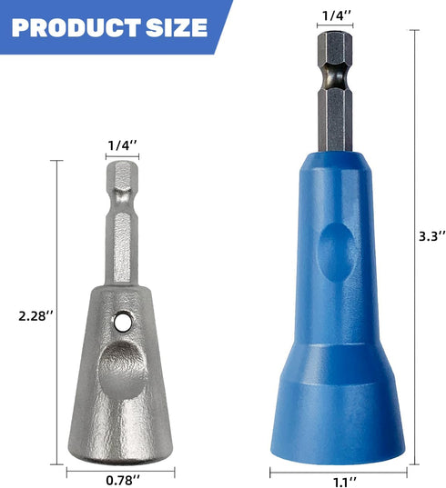 MAICON Wire Twister Tool for Drill, Drill Wire Twister, 2PCS(Blue+Silver) -Wire Twister Wire Connector Wire Twisting Tool, Wire Nut Twister for El...