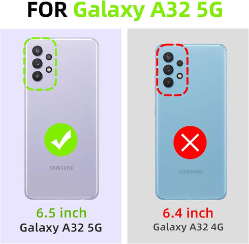 nancheng for Samsung Galaxy A32 5G Phone Case Cute Girls Women Glitter Silicone Cover with Ring Stand & Strap Lanyard - Silver...