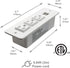 Conference Recessed Power Strip with USB Mountable Power Outlet Built in Desktop Workbench Drawer Cabinet 10'ft Heavy Duty Power Cord White...
