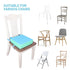 Toddler Booster Seat for Dining Table, Double Safe Adjustable Straps Portable Booster Seat Dining Table, PU Washable Kids Booster Seats, Portable ...